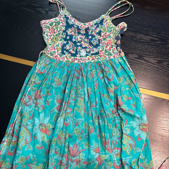 Patrons of Peace Boho Floral Spaghetti Strap Dress Size Small EUC - Picture 2 of 8